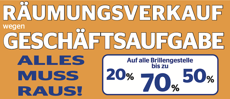 Räumungsverkauf